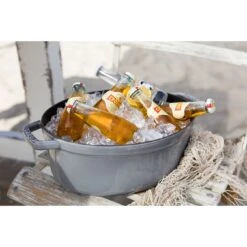 Staub Cocotte Ovale - 31 Cm, Colore Grigio Grafite -Staub in Italia 000010999