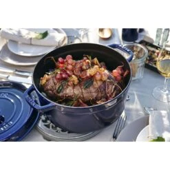 Staub Cocotte Rotonda - 26 Cm, Blu Scuro -Staub in Italia 000011035