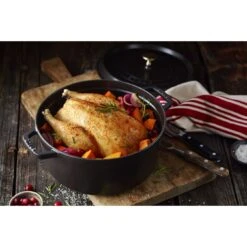 Staub Cocotte Rotonda - 26 Cm, Nera -Staub in Italia 000017453