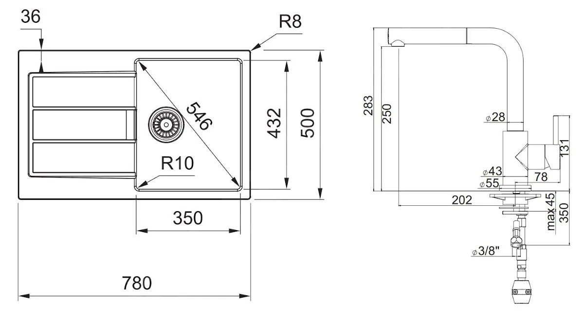 Franke Set - Set T82, Lavello In Tectonite S2D 611-78 E Miscelatore FN 0147.031, Nero/cromo 143.0618.715 4 Franke Set - Set T82, Lavello In Tectonite S2D 611-78 E Miscelatore FN 0147.031, Nero/cromo 143.0618.715 - immagine 2