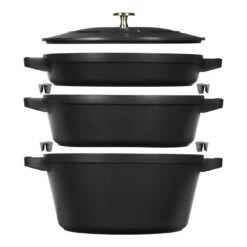 Staub Set Di Pentole - 3-pz., Ghisa