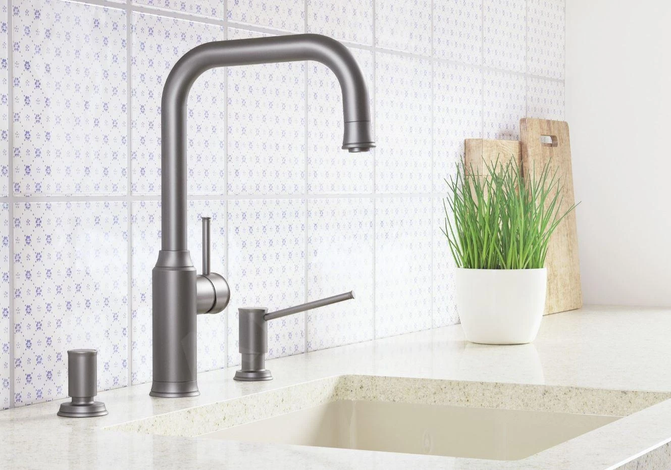 Blanco Accessori - Dispenser Di Detergente Livia, Manganese 521293 5 Blanco Accessori - Dispenser Di Detergente Livia, Manganese 521293 - immagine 3