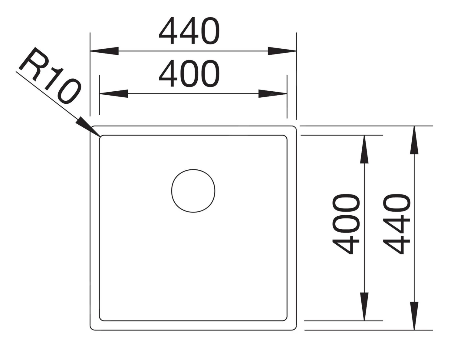 Blanco Claron 400 - Lavello, 440x440 Mm, Acciaio Inox Durinox 523389 4 Blanco Claron 400 - Lavello, 440x440 Mm, Acciaio Inox Durinox 523389 - immagine 2