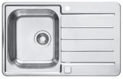 Alveus Line Maxim - Lavello 790x500 Mm, Con Comando Dello Scarico, Acciaio Inox 1100216