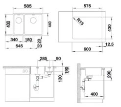Blanco Andano 340/180 - Lavello, 585x440 Mm, Acciaio Inox 522973 -Staub in Italia 2f2d6690bec12a03b6dfb2e9