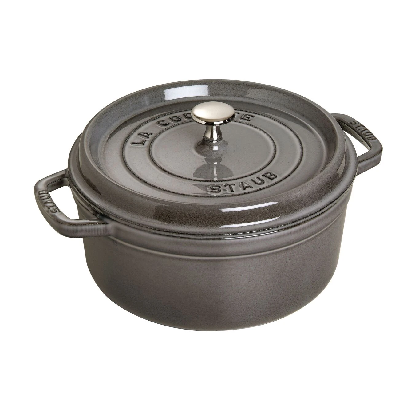 Staub Cocotte Rotonda - 18 Cm, Colore Grigio Grafite 3 Staub Cocotte Rotonda - 18 Cm, Colore Grigio Grafite