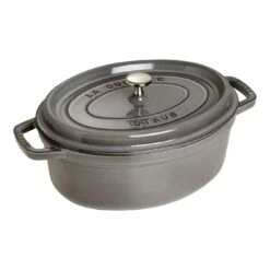 Staub in Italia 14 Staub Cocotte Ovale - 31 Cm, Colore Grigio Grafite