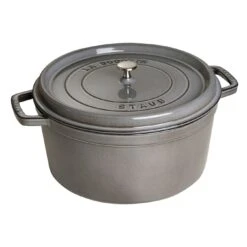 Staub Cocotte Rotonda - 30 Cm, Colore Grigio Grafite