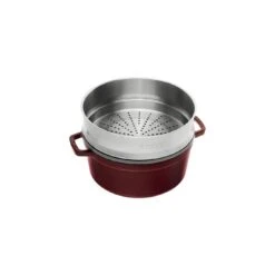 Staub Cocotte Con Cestello A Vapore Rotonda - 26 Cm, Granatina -Staub in Italia 40510 600 0 2