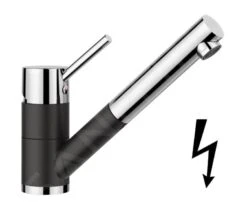 Staub in Italia 32 Blanco Antas S - Miscelatore Da Lavello Con Bocca Di Erogazione Estraibile, Antracite/cromo 516772