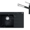 Franke Set - Set G219, Lavello In Fragranite CNG 611-78 TL/2 E Miscelatore FC 3055.901, Nero Spazzolato/cromo 114.0675.671 -Staub in Italia 5376d835dff9f5ca71d66daf