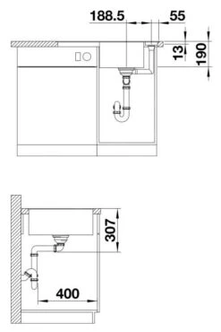 Blanco Axia III 45 - Lavello In Silgranit, 770x500 Mm, Con Comando Remoto Dello Scarico E Accessori, Nero 525842 -Staub in Italia 58e56e492a4bbd7308d9ee2c