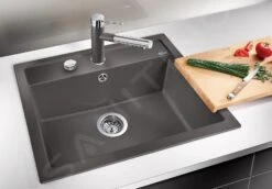 Blanco Dalago 6 - Lavello In Silgranit, 615x510 Mm, Con Comando Piletta Di Scarico, Grigio Roccia 518850 -Staub in Italia 60475521a258c8e6eb5027b1