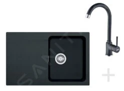 Franke Set - Set Per Cucina T30, Lavello In Tectonite OID 611-78, Nero + Miscelatore FP 9900, Onyx NEW 114.0366.039