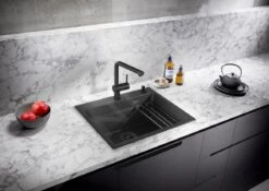 Blanco Etagon 6 - Lavello In Silgranit, 600x510 Mm, Con Comando Remoto Dello Scarico A Con Guide Scorrevoli, Black Edition, Nero 526339 -Staub in Italia 625f95778941f5bf468401ff