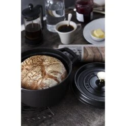 Staub Cocotte Rotonda - 22 Cm, Nera -Staub in Italia 750033064