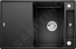 Blanco Axia III 45 - Lavello In Silgranit, 770x500 Mm, Con Comando Remoto Dello Scarico E Accessori, Nero 525842