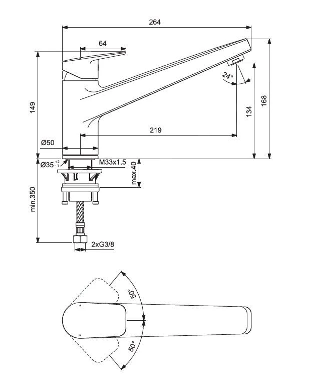 Ideal Standard CeraPlan - Miscelatore Da Lavello, Cromo BD322AA 4 Ideal Standard CeraPlan - Miscelatore Da Lavello, Cromo BD322AA - immagine 2