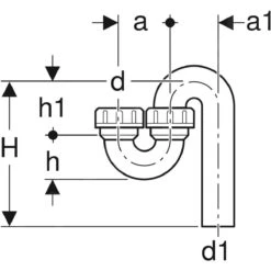 Geberit Accessori - Sifone Per Lavello, Con Raccordo A Compressione, Ingresso E Uscita Verticali, D 50 Mm, D1 56 Mm 152.041.16.1 -Staub in Italia 9be9b2816afcba98e0fea39f