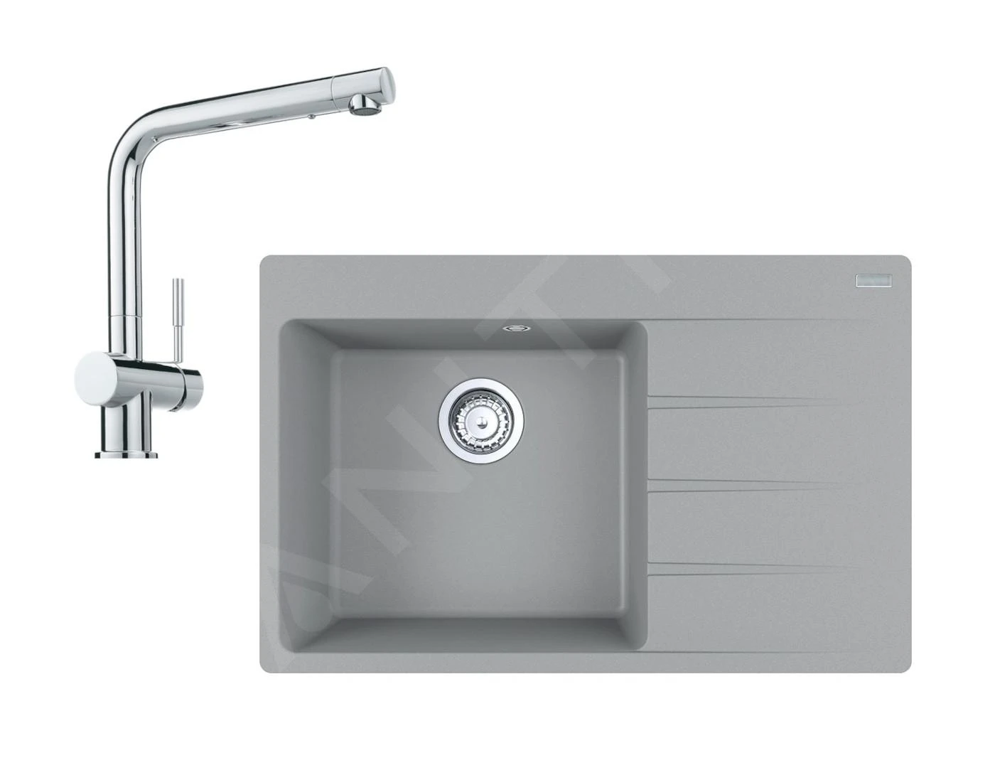 Franke Set - Set G216, Lavello In Fragranite CNG 611-78 TL/2 E Miscelatore Samoa, Pietra Grigia/cromo 114.0650.797 3 Franke Set - Set G216, Lavello In Fragranite CNG 611-78 TL/2 E Miscelatore Samoa, Pietra Grigia/cromo 114.0650.797