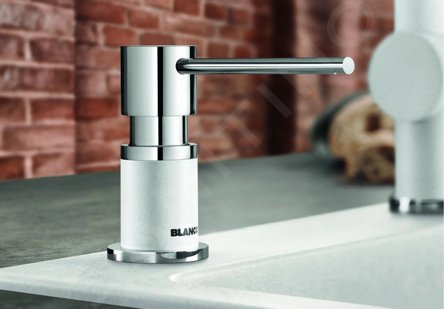 Blanco Accessori - Dispenser Di Detergente Lato, Bianco/cromo 525814 6 Blanco Accessori - Dispenser Di Detergente Lato, Bianco/cromo 525814 - immagine 4