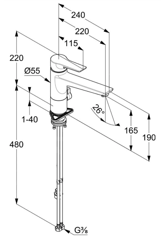 Kludi Mix - Miscelatore Da Lavello Con Attacco Multiplo, Cromo 329060575 4 Kludi Mix - Miscelatore Da Lavello Con Attacco Multiplo, Cromo 329060575 - immagine 2