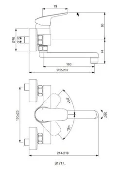 Ideal Standard CeraFlex - Miscelatore Per Lavello, Braccio Di Erogazione Girevole 160 Mm, Cromato B1717AA -Staub in Italia ea86ce8b49d649da0112a6c9