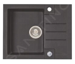 Alveus Rock - Lavello In Granito 595x475 Mm, Con Comando Dello Scarico, Twilight 1107848